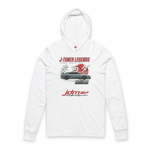 JDM Legends Hooded Long Sleeve Tee — Japanese Tuner Car Graphic